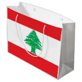 Libanese vlag groot cadeauzakje (Achterkant Gekanteld)