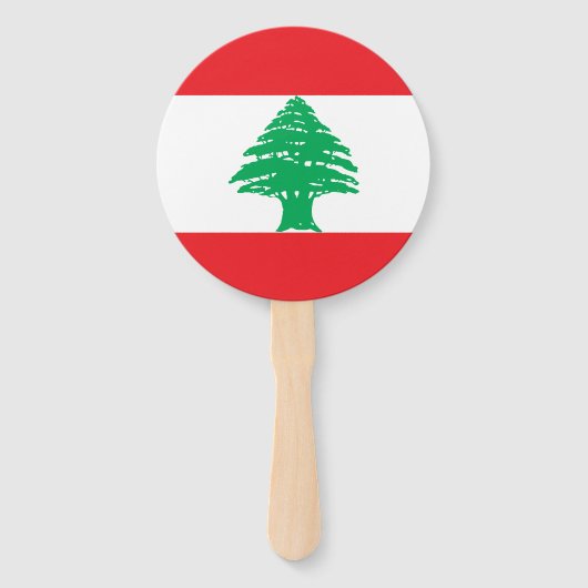 Libanese vlag handwaaier (Achterkant)