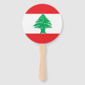 Libanese vlag handwaaier (Voorkant)