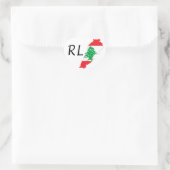 Libanese vlag hart sticker (Tas)