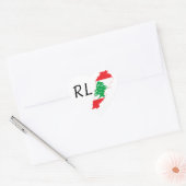 Libanese vlag hart sticker (Envelop)