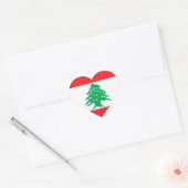 Libanese vlag hart sticker (Envelop)