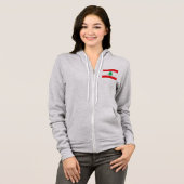 Libanese vlag hoodie (Voorkant volledig)