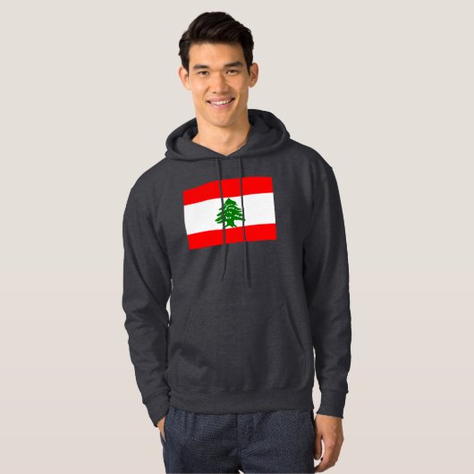 Libanese vlag hoodie (Voorkant volledig)