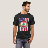 Libanese vlag in me thuisprijs Libanees Amerika T-shirt (Voorkant volledig)