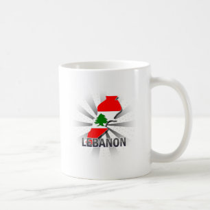 Libanese vlag Kaart 2.0 Koffiemok
