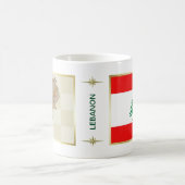 Libanese vlag + kaartMok Koffiemok (Center)