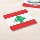Libanese vlag kartonnen onderzetters (Schuin)