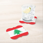 Libanese vlag kartonnen onderzetters (Insitu)
