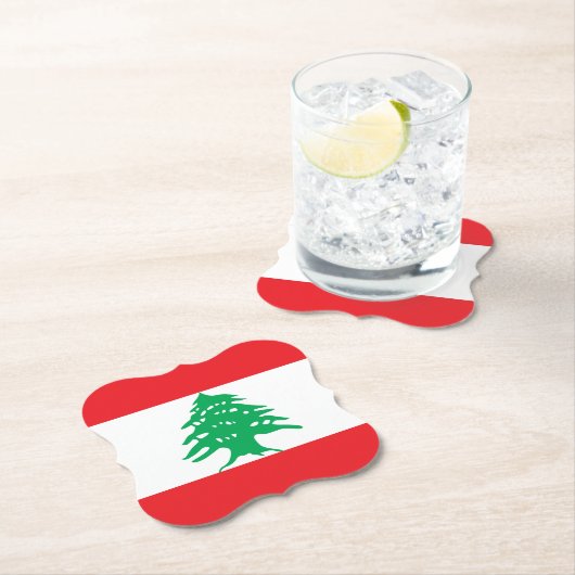 Libanese vlag kartonnen onderzetters (Insitu)