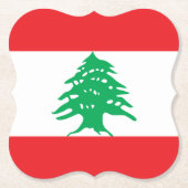 Libanese vlag kartonnen onderzetters (Voorkant)
