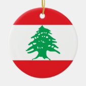 Libanese vlag keramisch ornament (Voorkant)