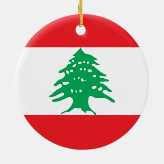 Libanese vlag keramisch ornament (Achterkant)