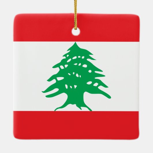 Libanese vlag keramisch ornament (Achterkant)