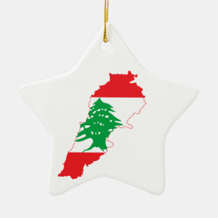 Libanese vlag keramisch ornament