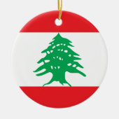 Libanese vlag keramisch ornament (Voorkant)