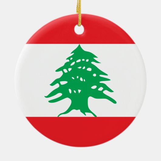 Libanese vlag keramisch ornament (Achterkant)