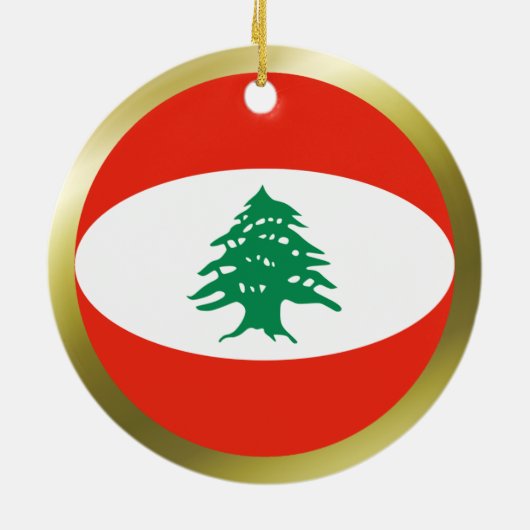 Libanese vlag keramisch ornament (Achterkant)