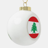 Libanese vlag keramische bal ornament (Links)
