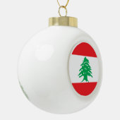 Libanese vlag keramische bal ornament (Links)
