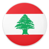 Libanese vlag keramische knop (Voorkant)