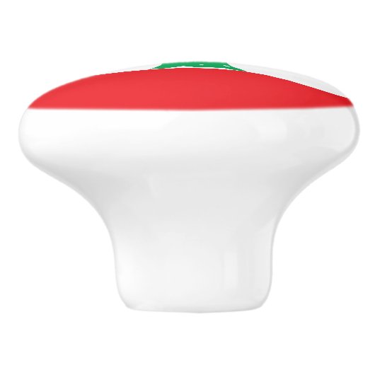 Libanese vlag keramische knop (Zijkant)