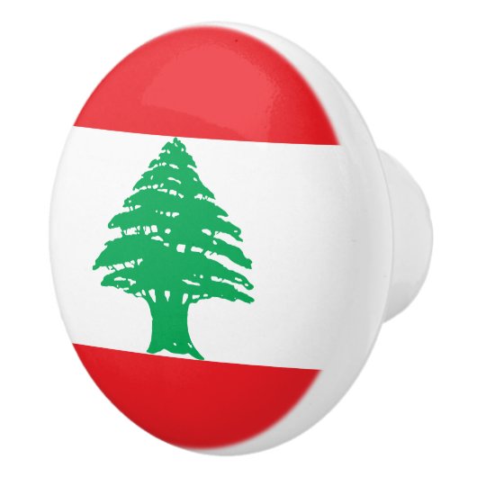 Libanese vlag keramische knop (Rechts)