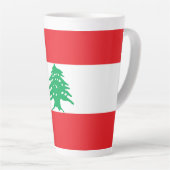 Libanese vlag latte mok (Rechterhoek)