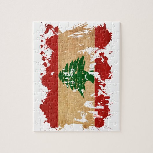 Libanese vlag legpuzzel (Verticaal)