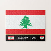 Libanese vlag & Libanees land / Libanon Legpuzzel (Horizontaal)