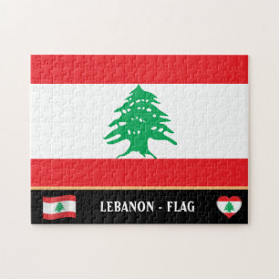 Libanese vlag & Libanees land / Libanon Legpuzzel