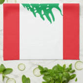 Libanese vlag & Libanese koken, mode/sport Theedoek (Gevouwen)