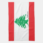 Libanese vlag & Libanese koken, mode/sport Theedoek (Verticaal)