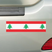 Libanese vlag (Libanese vlag) Bumpersticker (Op auto)
