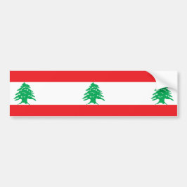 Libanese vlag (Libanese vlag) Bumpersticker