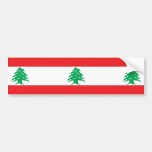 Libanese vlag (Libanese vlag) Bumpersticker