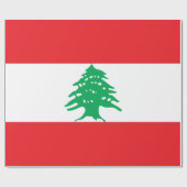 Libanese vlag (Libanese vlag) Cadeaupapier (Vlak)