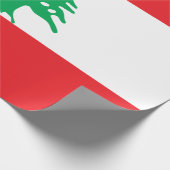 Libanese vlag (Libanese vlag) Cadeaupapier (Hoek)