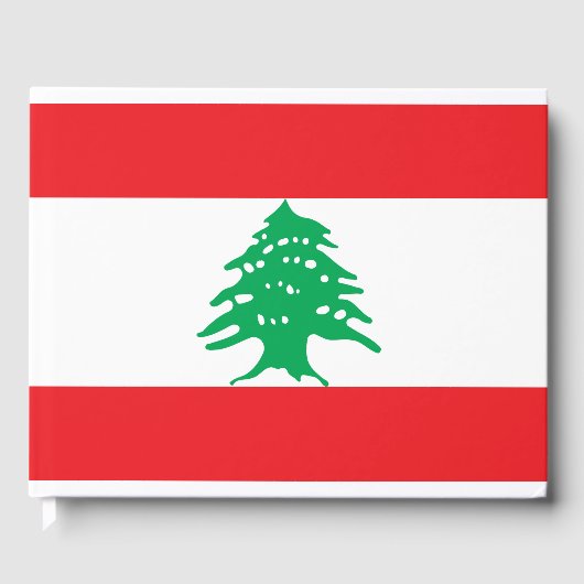 Libanese vlag (Libanese vlag) Gastenboek (Voorkant)