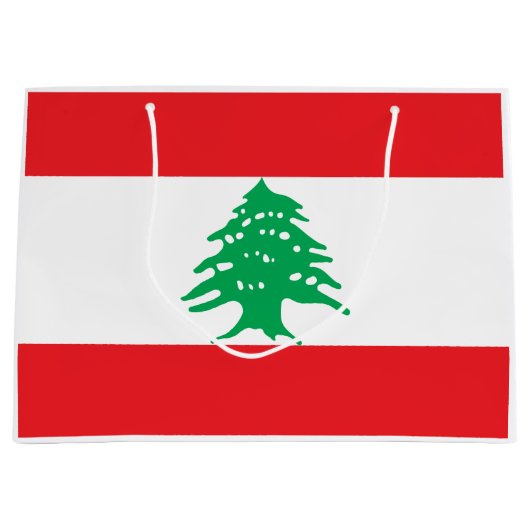 Libanese vlag (Libanese vlag) Groot Cadeauzakje (Voorkant)
