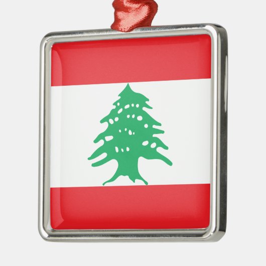 Libanese vlag (Libanese vlag) Keramisch Ornament (Links)