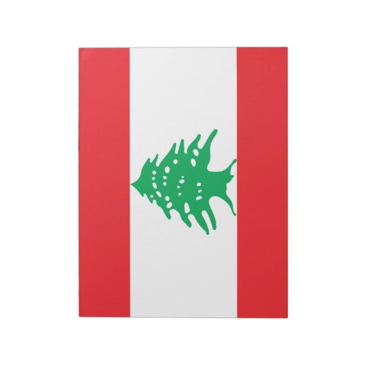 Libanese vlag (Libanese vlag) Notitieblok (Linkerzijde)