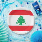 Libanese vlag (Libanese vlag) Papieren Bordje (Feest)
