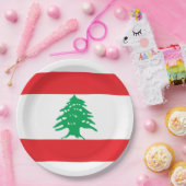 Libanese vlag (Libanese vlag) Papieren Bordje (Feest)