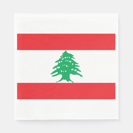 Libanese vlag (Libanese vlag) Servet (Voorkant)