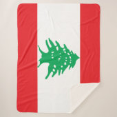 Libanese vlag (Libanese vlag) Sherpa Deken (Voorkant)