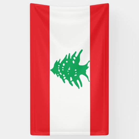 Libanese vlag (Libanese vlag) Spandoek (Verticaal)