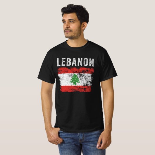 Libanese vlag - Libanese vlag T-shirt (Voorkant volledig)