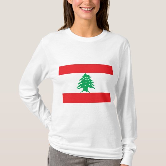 Libanese vlag (Libanese vlag) T-shirt (Voorkant)