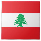 Libanese vlag (Libanese vlag) Tegeltje (Voorkant)